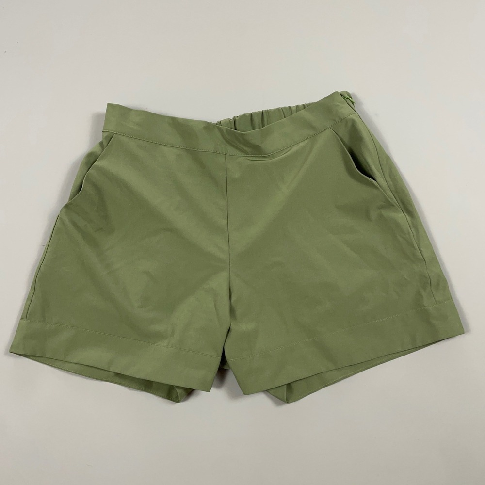 Margo Paige Womens Recycled Polyester Active Shorts Olive Green Size S